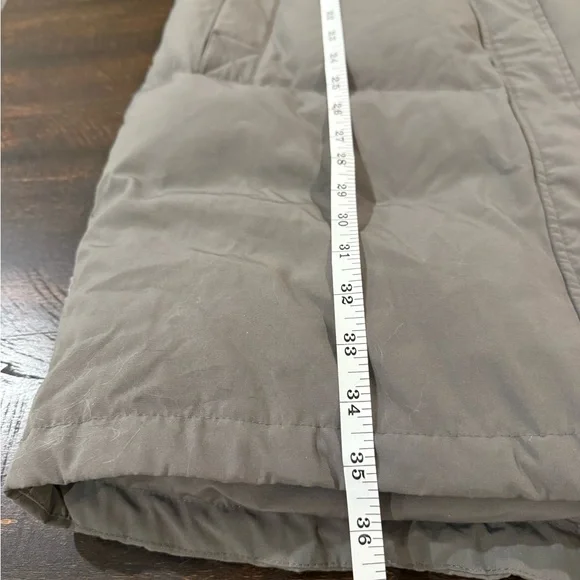 Vince Camuto Long Down Puffer Coat Parka Faux Fur Hood Gray M - Picture 15 of 16